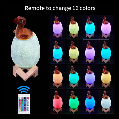 Stealing Egg Dragon Shape Creative Touch 3D Decorative Night Light, 16-color Patting Remote Control Version - Night Lights by buy2fix | Online Shopping UK | buy2fix