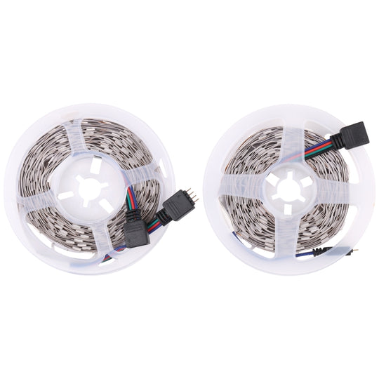 2pcs Bare Board 5050 SMD RGB LED Rope Light, 30 LED/m, Length: 5m, 12V 2A 100-240V, with 24 Keys Doodle Controller (AU Plug)