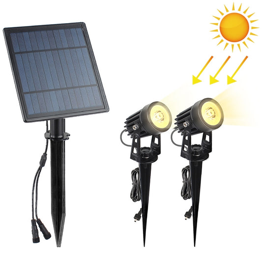 6W One for Two Solar Spotlight Outdoor IP65 Waterproof Light Control Induction Lawn Lamp, Luminous Flux: 300-400lm (Warm White) - Solar Lights by buy2fix | Online Shopping UK | buy2fix