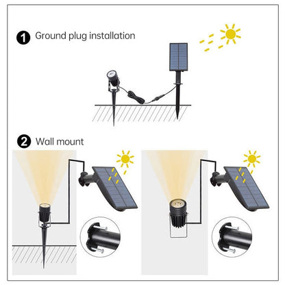 6W One for Two Solar Spotlight Outdoor IP65 Waterproof Light Control Induction Lawn Lamp, Luminous Flux: 300-400lm(Blue Light) - Solar Lights by buy2fix | Online Shopping UK | buy2fix