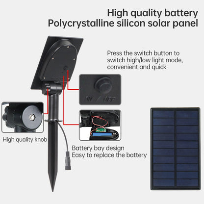 3W One for Three Solar Spotlight Outdoor IP65 Waterproof Light Control Induction Lawn Lamp, Luminous Flux: 300-400lm (RGB Cyclic Fixation) - Solar Lights by buy2fix | Online Shopping UK | buy2fix