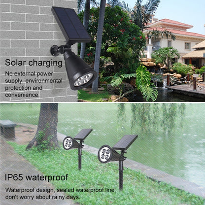 4 LEDs Solar Powered Lawn Spotlight IP65 Waterproof Outdoor Garden Landscape Lamp (Colorful Light) - Solar Lights by buy2fix | Online Shopping UK | buy2fix