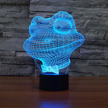 Frog Style 3D Touch Switch Control LED Light , 7 Color Discoloration Creative Visual Stereo Lamp Desk Lamp Night Light - Novelty Lighting by buy2fix | Online Shopping UK | buy2fix