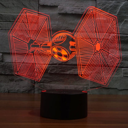 TIE Fighter Style 3D Touch Switch Control LED Light , 7 Color Discoloration Creative Visual Stereo Lamp Desk Lamp Night Light - Novelty Lighting by buy2fix | Online Shopping UK | buy2fix