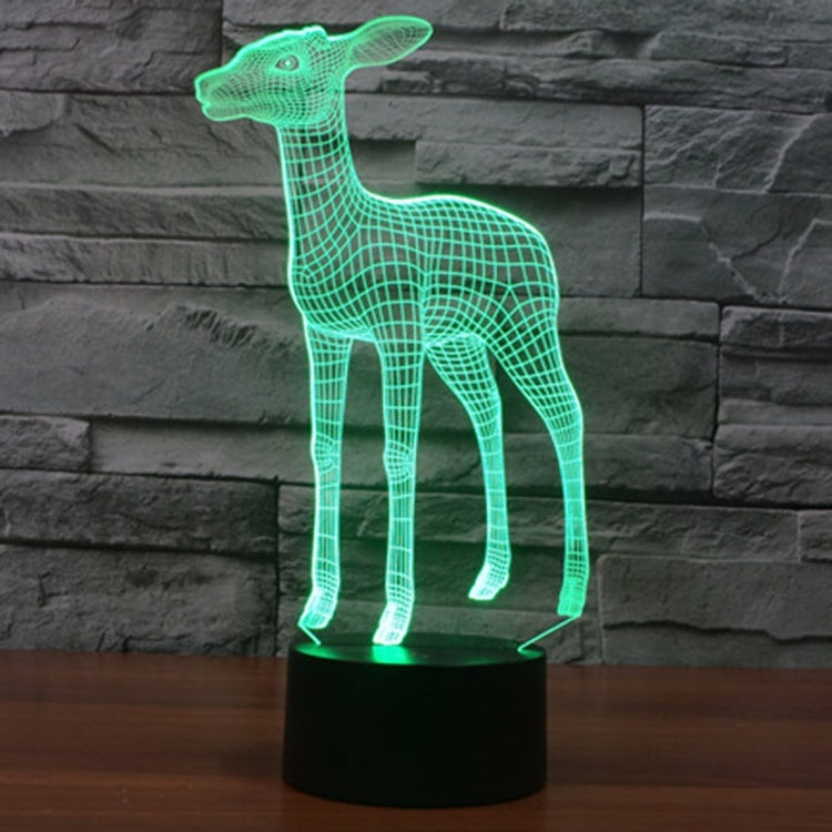 Deer Style 3D Touch Switch Control LED Light , 7 Color Discoloration Creative Visual Stereo Lamp Desk Lamp Night Light - Novelty Lighting by buy2fix | Online Shopping UK | buy2fix