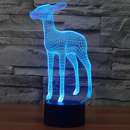 Deer Style 3D Touch Switch Control LED Light , 7 Color Discoloration Creative Visual Stereo Lamp Desk Lamp Night Light - Novelty Lighting by buy2fix | Online Shopping UK | buy2fix