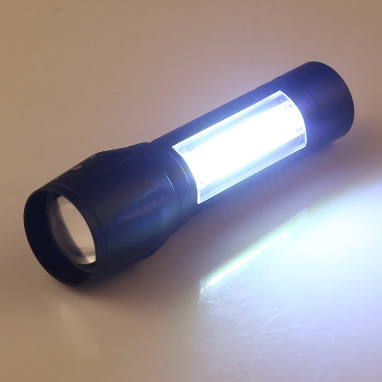 A2 USB Charging Waterproof Zoomable XPE + COB Flashlight with 3-Modes & Storage Box by buy2fix
