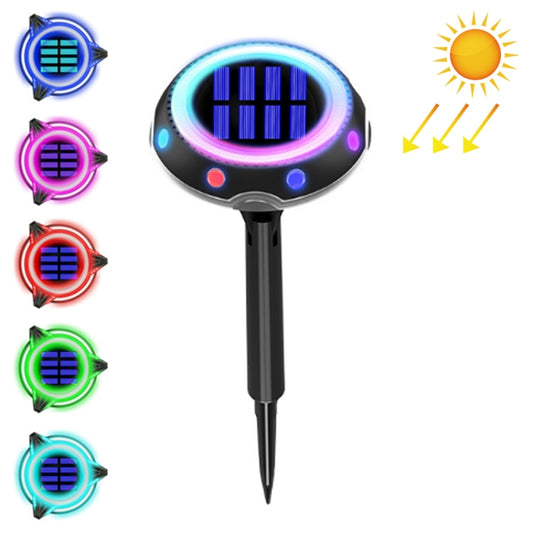 TG-JG00128 8 LEDs Spotted Long Tube Solar Outdoor Waterproof Plastic Garden Decorative Ground Plug Light Intelligent Light Control Buried Light, Colorful Dimming - Solar Lights by buy2fix | Online Shopping UK | buy2fix