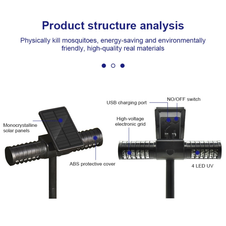 SZ-16008 Solar Mosquito Killer Light Outdoor IP65 Waterproof LED Landscape Garden Ground Plug Mosquito Trap Decorative Lawn Lamp - Solar Lights by buy2fix | Online Shopping UK | buy2fix