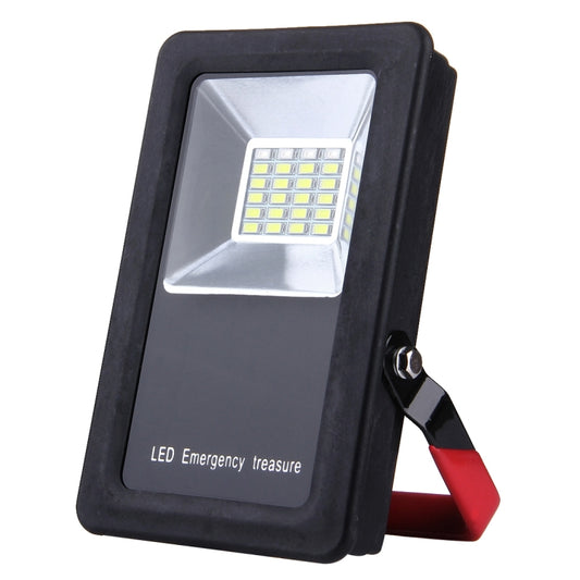 30W IP65 Waterproof USB Charging Floodlight, 24 LEDs SMD5730 2400LM 6000-6500K Red and Blue Light Flashing Warning Lights Portable with Holder by buy2fix