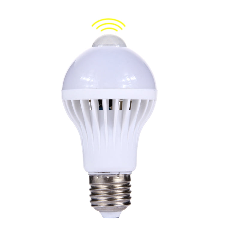 E27 9W Infrared Motion Sensor LED Light Bulb, Sensor Distance: 4-6m, AC 85-265V - Sensor LED Lights by buy2fix | Online Shopping UK | buy2fix