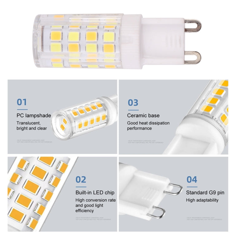 G9 52 LEDs SMD 2835 4000K LED Corn Light, AC 220V - LED Blubs & Tubes by buy2fix | Online Shopping UK | buy2fix