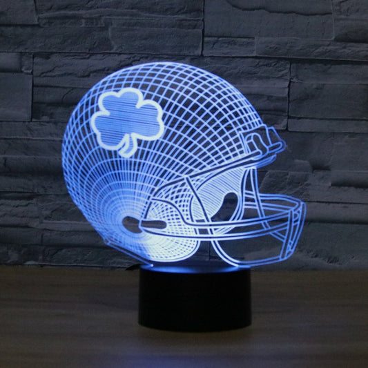 Rugby Hat Flower Shape 3D Colorful LED Vision Light Table Lamp, USB & Battery Version by buy2fix