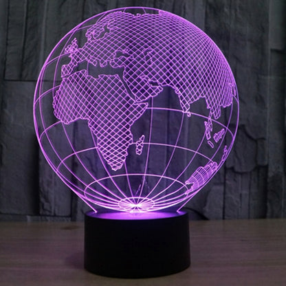 European Globe Style 3D Touch Switch Control LED Light , 7 Colour Discoloration Creative Visual Stereo Lamp Desk Lamp Night Light - Novelty Lighting by buy2fix | Online Shopping UK | buy2fix