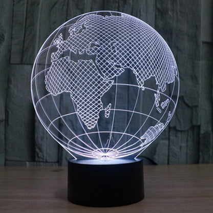 European Globe Style 3D Touch Switch Control LED Light , 7 Colour Discoloration Creative Visual Stereo Lamp Desk Lamp Night Light - Novelty Lighting by buy2fix | Online Shopping UK | buy2fix