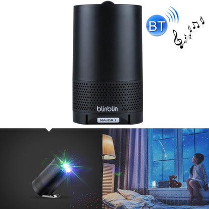 Blinblin Major 1 6W USB Charging Portable RGB Laser Projector Bluetooth Stereo Sound Speaker(Black) - Desktop Speaker by buy2fix | Online Shopping UK | buy2fix