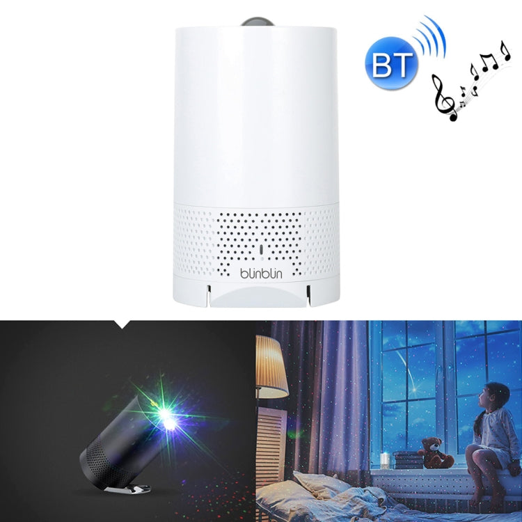Blinblin Major 1 6W USB Charging Portable RGB Laser Projector Bluetooth Stereo Sound Speaker(White) - Desktop Speaker by buy2fix | Online Shopping UK | buy2fix