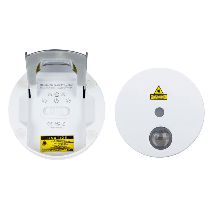 Blinblin Major 1 6W USB Charging Portable RGB Laser Projector Bluetooth Stereo Sound Speaker(White) - Desktop Speaker by buy2fix | Online Shopping UK | buy2fix