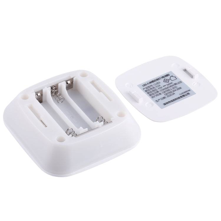 CL053 LED Square Human Body Sensor Light, Style: Battery Models (Warm White) - Sensor LED Lights by buy2fix | Online Shopping UK | buy2fix