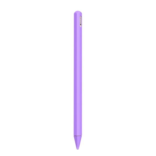 Stylus Pen Silica Gel Protective Case for Apple Pencil 2 (Light Purple) by buy2fix