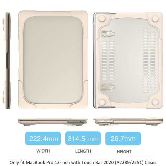 For MacBook Pro 13 inch 2022 & A2289 / A2251 / A2338 2020 PC + TPU Two Colors Laptop Protective Case(Gold) by buy2fix