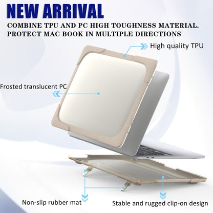 For MacBook Pro 13 inch 2022 & A2289 / A2251 / A2338 2020 PC + TPU Two Colors Laptop Protective Case(Gold) - MacBook Pro Cases by buy2fix | Online Shopping UK | buy2fix