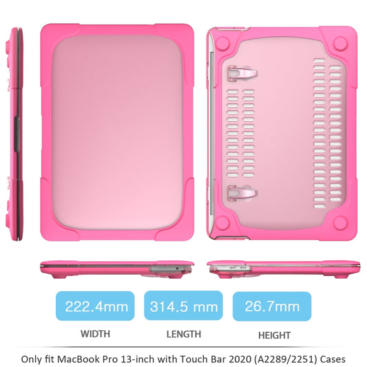 For MacBook Pro 13 inch 2022 & A2289 / A2251 / A2338 2020 PC + TPU Two Colors Laptop Protective Case(Red) by buy2fix