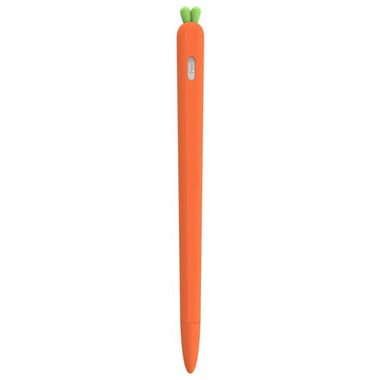 LOVE MEI For Apple Pencil 2 Carrot Shape Stylus Pen Silicone Protective Case Cover(Orange) - Pencil Accessories by LOVE MEI | Online Shopping UK | buy2fix