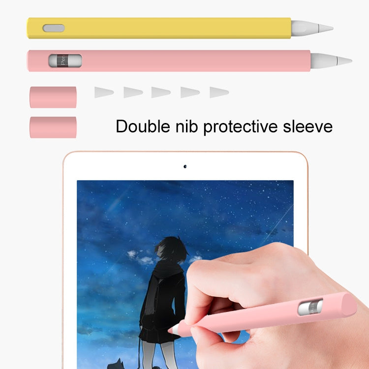 LOVE MEI For Apple Pencil 1 Triangle Shape Stylus Pen Silicone Protective Case Cover (Black) - Pencil Accessories by LOVE MEI | Online Shopping UK | buy2fix