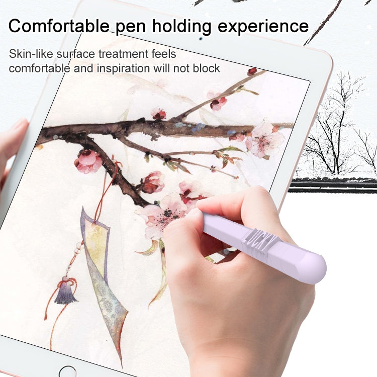 LOVE MEI For Apple Pencil 1 Number Letter Design Stylus Pen Silicone Protective Case Cover(Yellow) - Pencil Accessories by LOVE MEI | Online Shopping UK | buy2fix