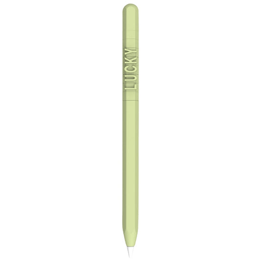 LOVE MEI For Apple Pencil 2 Number Letter Design Stylus Pen Silicone Protective Case Cover (Green) - Pencil Accessories by LOVE MEI | Online Shopping UK | buy2fix