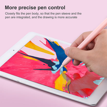 4 in 1 Stylus Pen Cartoon Animal Silicone Protective Case for Apple Pencil 1 (Pink) - Pencil Accessories by buy2fix | Online Shopping UK | buy2fix