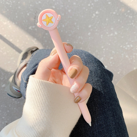 Cute Cartoon Silicone Protective Cover for Apple Pencil 1(Five-pointed Star Pink) by buy2fix