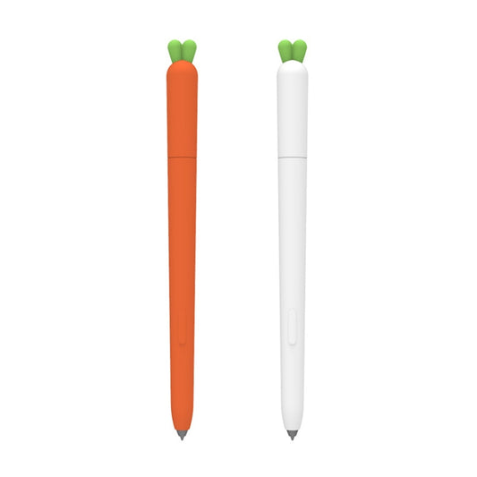 Cute Carrot Liquid Silicone Protective Cover for Samsung Galaxy S Pen(White) by buy2fix