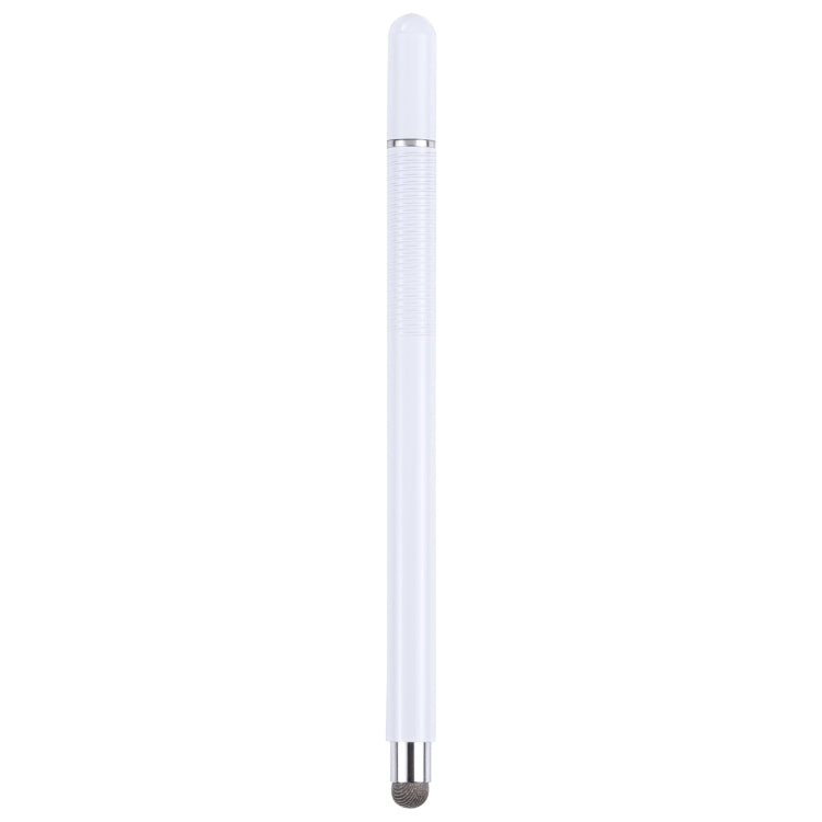 361 2 in 1 Universal Silicone Disc Nib Stylus Pen with Mobile Phone Writing Pen & Magnetic Cap(White) - Stylus Pen by buy2fix | Online Shopping UK | buy2fix