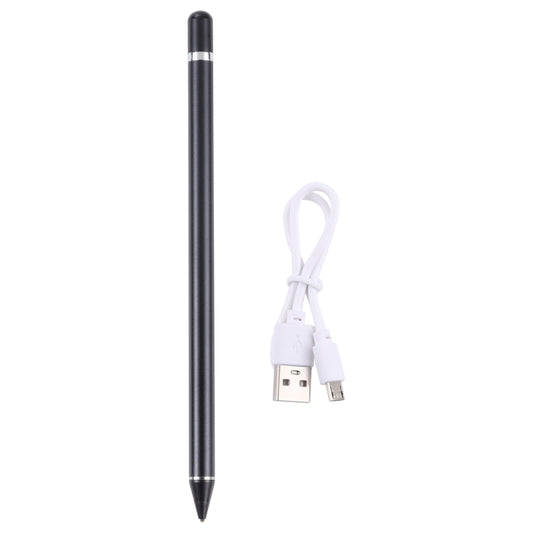 Pencil Universal Rechargeable Active Capacitive Stylus Pen with Magnetic Cap(Black) by buy2fix
