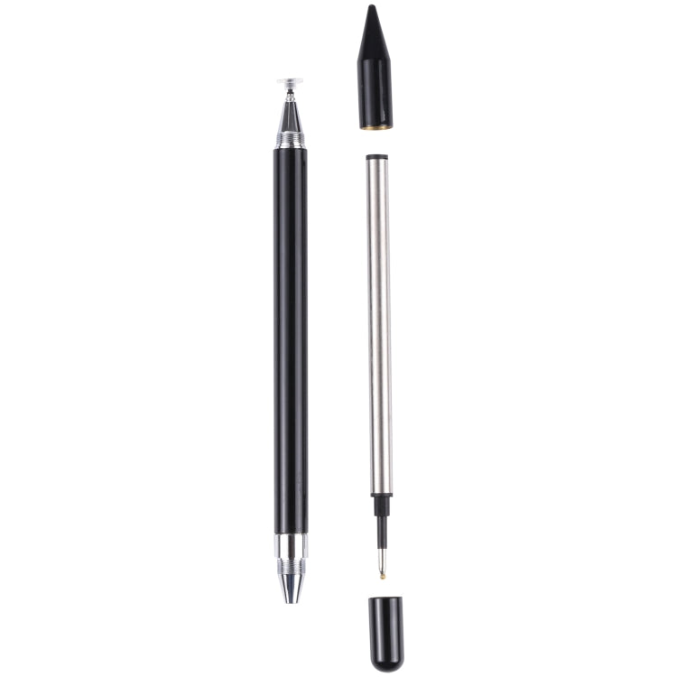 Pt360 2 in 1 Universal Silicone Disc Nib Stylus Pen with Common Writing Pen Function (Black) - Stylus Pen by buy2fix | Online Shopping UK | buy2fix