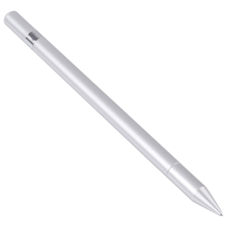 Pt360 2 in 1 Universal Silicone Disc Nib Stylus Pen with Common Writing Pen Function (Silver) - Stylus Pen by buy2fix | Online Shopping UK | buy2fix