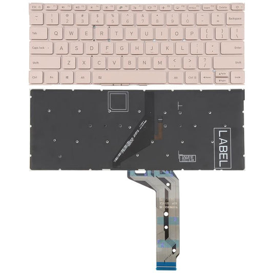 For Xiaomi Mi Notebook Air 12.5 US Version Keyboard with Backlight (Gold) - Replacement Keyboards by buy2fix | Online Shopping UK | buy2fix