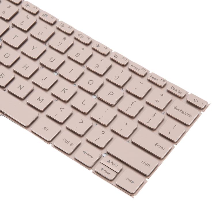For Xiaomi Mi Notebook Air 12.5 US Version Keyboard with Backlight (Gold) - Replacement Keyboards by buy2fix | Online Shopping UK | buy2fix