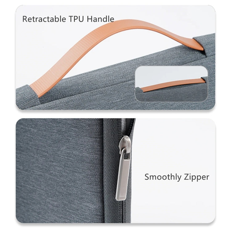 For 16 inch Laptop Zipper Waterproof  Handheld Sleeve Bag (Grey) - 13.3 inch by buy2fix | Online Shopping UK | buy2fix