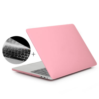 ENKAY Hat-Prince 2 in 1 Frosted Hard Shell Plastic Protective Case + US Version Ultra-thin TPU Keyboard Protector Cover for 2016 New MacBook Pro 15.4 inch with Touchbar (A1707)(Pink) - MacBook Pro Cases by ENKAY | Online Shopping UK | buy2fix