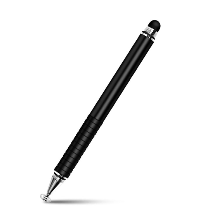 Suction Cup Dual Touch 2-in-1 Metal Capacitive Stylus Pen (Black) - Stylus Pen by buy2fix | Online Shopping UK | buy2fix