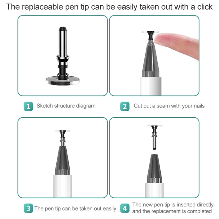 WIWU Pencil One Universal Tablet PC Disc Nib Passive Capacitive Pen Stylus with Ballpoint Nib & Magnetic Cap, Compatible with IOS & Android System Devices - Stylus Pen by WIWU | Online Shopping UK | buy2fix