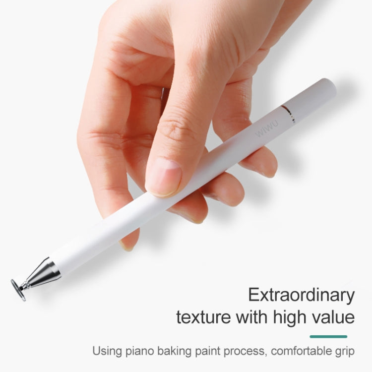 WIWU Pencil One Universal Tablet PC Disc Nib Passive Capacitive Pen Stylus with Ballpoint Nib & Magnetic Cap, Compatible with IOS & Android System Devices - Stylus Pen by WIWU | Online Shopping UK | buy2fix