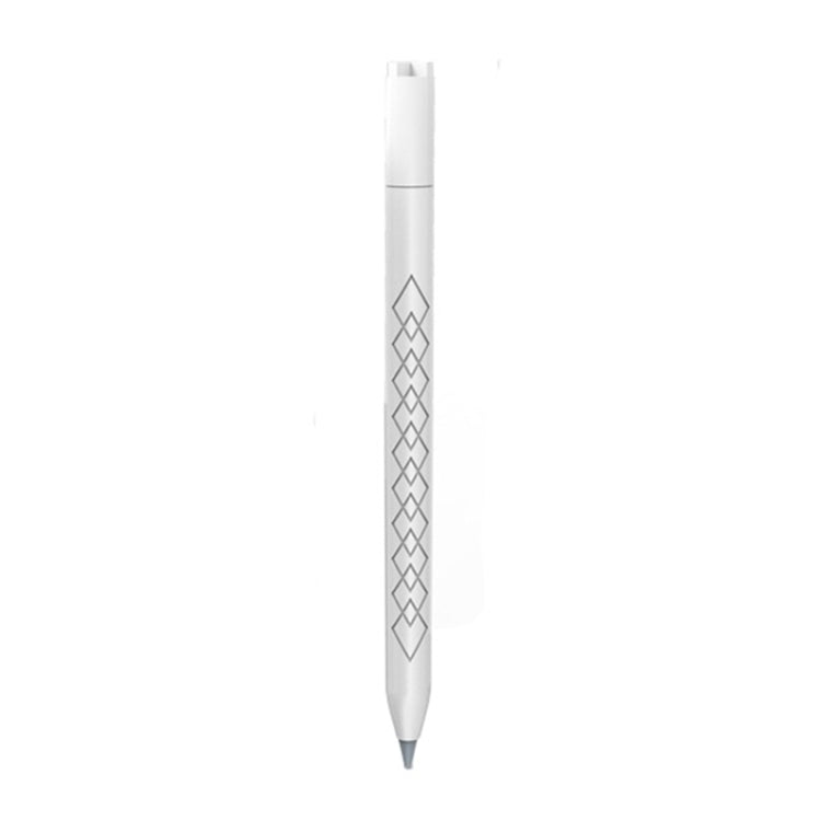 For Apple Pencil (USB-C) Diamond Pattern Silicone Stylus Pen Protective Case (White) - Pencil Accessories by buy2fix | Online Shopping UK | buy2fix