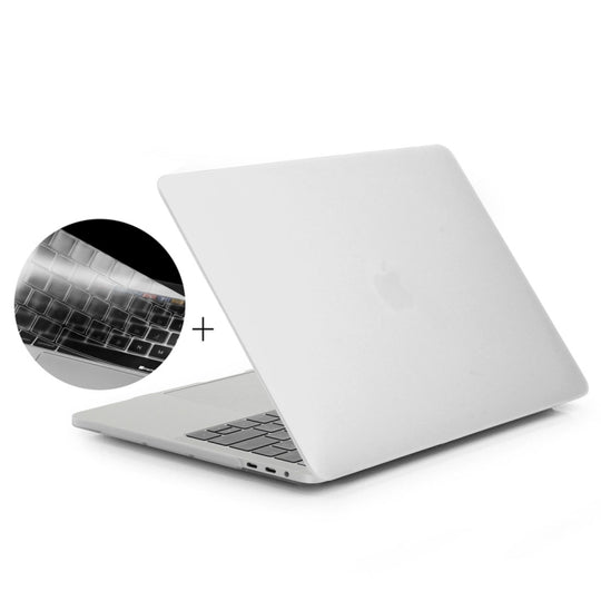 ENKAY Hat-Prince 2 in 1 Frosted Hard Shell Plastic Protective Case + Europe Version Ultra-thin TPU Keyboard Protector Cover for 2016 MacBook Pro 13.3 Inch without Touch Bar (A1708) (White)