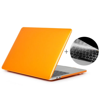 ENKAY Hat-Prince 2 in 1 Crystal Hard Shell Plastic Protective Case + Europe Version Ultra-thin TPU Keyboard Protector Cover for 2016 MacBook Pro 15.4 Inch with Touch Bar (A1707) (Orange) - MacBook Pro Cases by ENKAY | Online Shopping UK | buy2fix