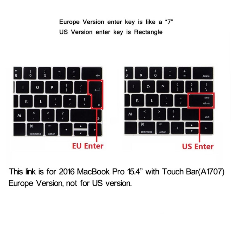 ENKAY Hat-Prince 2 in 1 Crystal Hard Shell Plastic Protective Case + Europe Version Ultra-thin TPU Keyboard Protector Cover for 2016 MacBook Pro 15.4 Inch with Touch Bar (A1707) (Red) - MacBook Pro Cases by ENKAY | Online Shopping UK | buy2fix