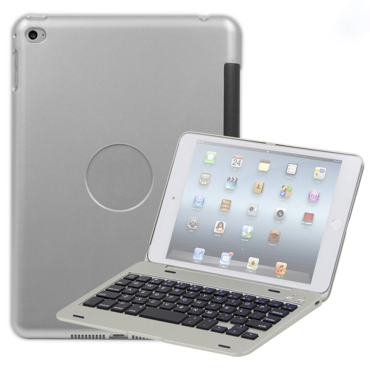 F1+ For iPad mini 5 / 4 Laptop Version Plastic Bluetooth Keyboard Tablet Case(Silver) by buy2fix